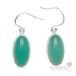 Chalcedon Paraiba náušnice stříbro Ag 925 E35
