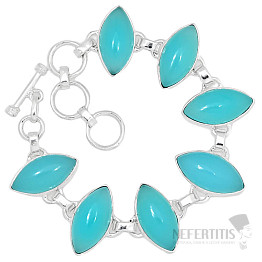 Chalcedony Paraiba bracelet silver Ag 925 B28