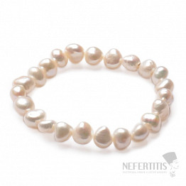 Damen-Perlenarmband weiße Perle 8 mm A-Qualität