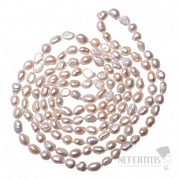Dámsky perlový náhrdelník biele perly 160 cm