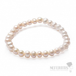 Damen-Perlenarmband weiße Perle 7 mm A-Qualität