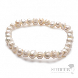 Náramek z bílých perel v prvotřídní kvalitě A grade