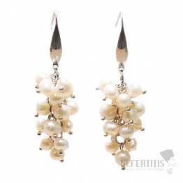 Modische Ohrringe mit einem Cluster aus Perlen