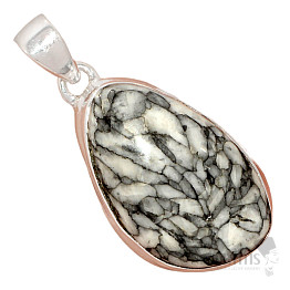 Pinolit prívesok striebro Ag 925 P164