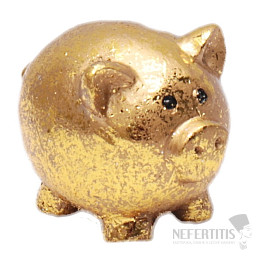 Golden glänzendes Sparschwein des Glücks