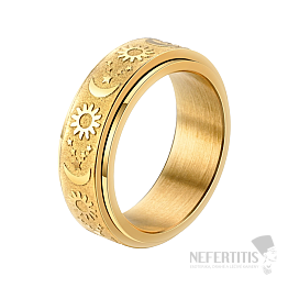 Herrenring aus Stahl Golden Universe