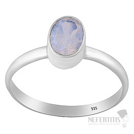 Silver ring with moonstone