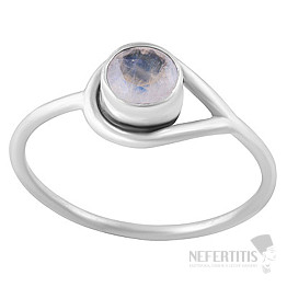 Silver ring with moonstone