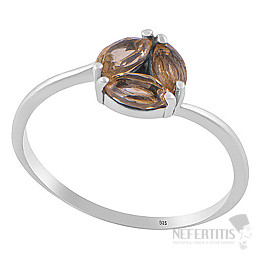 Silver ring with citrine