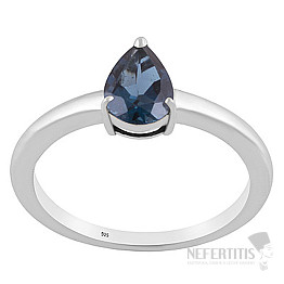 Silver ring with London topaz