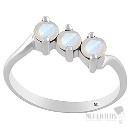 Silver ring with moonstone