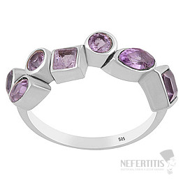 Silver ring with amethyst