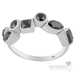 Silver ring with onyx