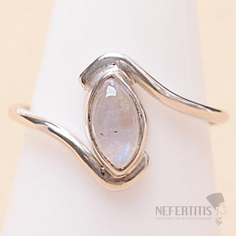 Měsíční kámen duhový prsten stříbro Ag 925 R2950