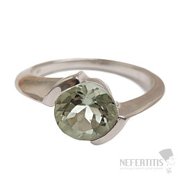 Silberring mit grünem Amethyst