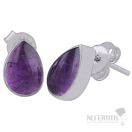 Silberne Ohrringe mit Amethyst