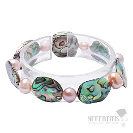 Paua Abalone mit Perlenarmband RB Design 206