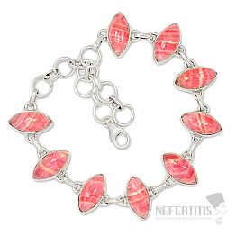 Rhodochrosite bracelet silver Ag 925 B190