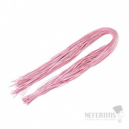 Kožený řemínek barva růžová perlová 1 m