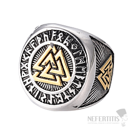 Pánský ocelový prsten Valknut