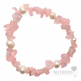 Armband aus Roségold mit Perlenschliff