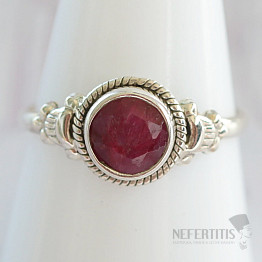 Indian ruby - modified ring silver Ag 925 45921