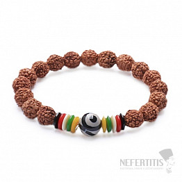 Rudraksha-Armband mit Dzi-Perle