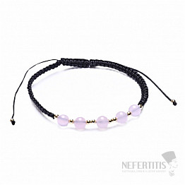 Roségoldenes Armband mit Metallperlen mit Shamballa-Verschluss