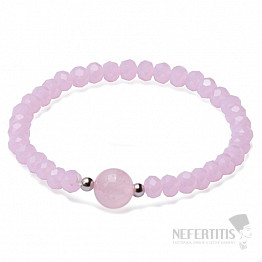 Armband aus geschliffenen Glasperlen mit Roségold