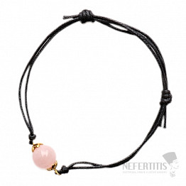 Modisches Kordelarmband mit roségoldener Perle