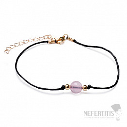 Modisches Armband aus gewachster Kordel mit Roségold