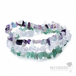 Set aus drei Armbändern - Kristall, Fluorit und Aventurin