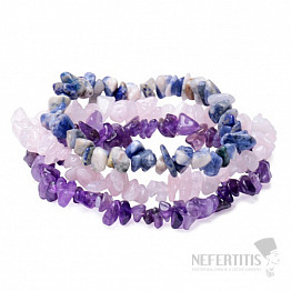 Set aus drei Armbändern - Amethyst, Roségold, Sodalith