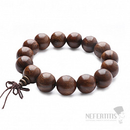 Buddha Mala Armband aus extra großen Sandelholzperlen