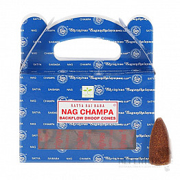 Vonné kužely pro tekoucí dým Satya Nag Champa Backflow Cones