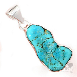 Turquoise blue pendant silver Ag 925 P1405