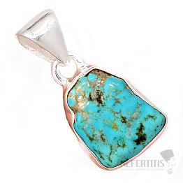 Tyrkys modrý přívěsek stříbro Ag 925 P1408