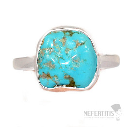 Tyrkys modrý prsteň striebro Ag 925 R1706