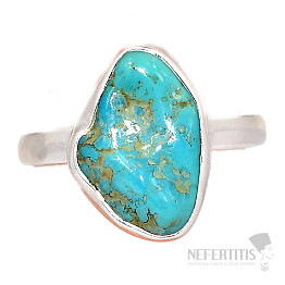 Tyrkys modrý prsteň striebro Ag 925 R1710