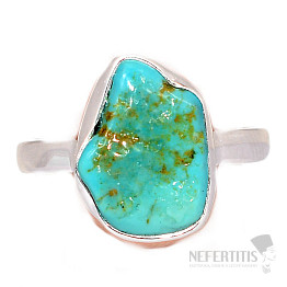 Tyrkys modrý prsteň striebro Ag 925 R1713