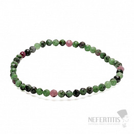 Rubin in Zoisit-Armband extra geschliffene Perlen in AA-Qualität
