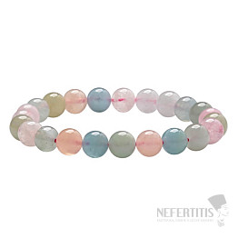 Morganite - beryl pink emerald bracelet beads 8 mm