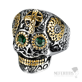 Pánsky oceľový prsteň Calavera