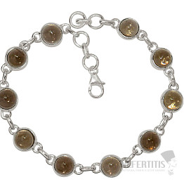 Dark brown bracelet silver Ag 925 B8