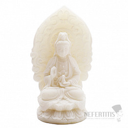 Feng Shui Kuan Yin Alabaster-Statuette