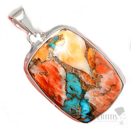 Spiny oyster conch pendant silver Ag 925 P827
