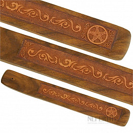 Räucherstäbchenständer aus Holz Pentagramm