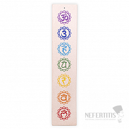 Chakra stand with chakra symbols on incense sticks