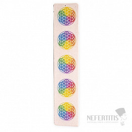 Chakra stand with flowers of life on incense sticks