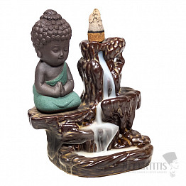 Stojánek pro vonné kužely s tekoucím kouřem malý Buddha